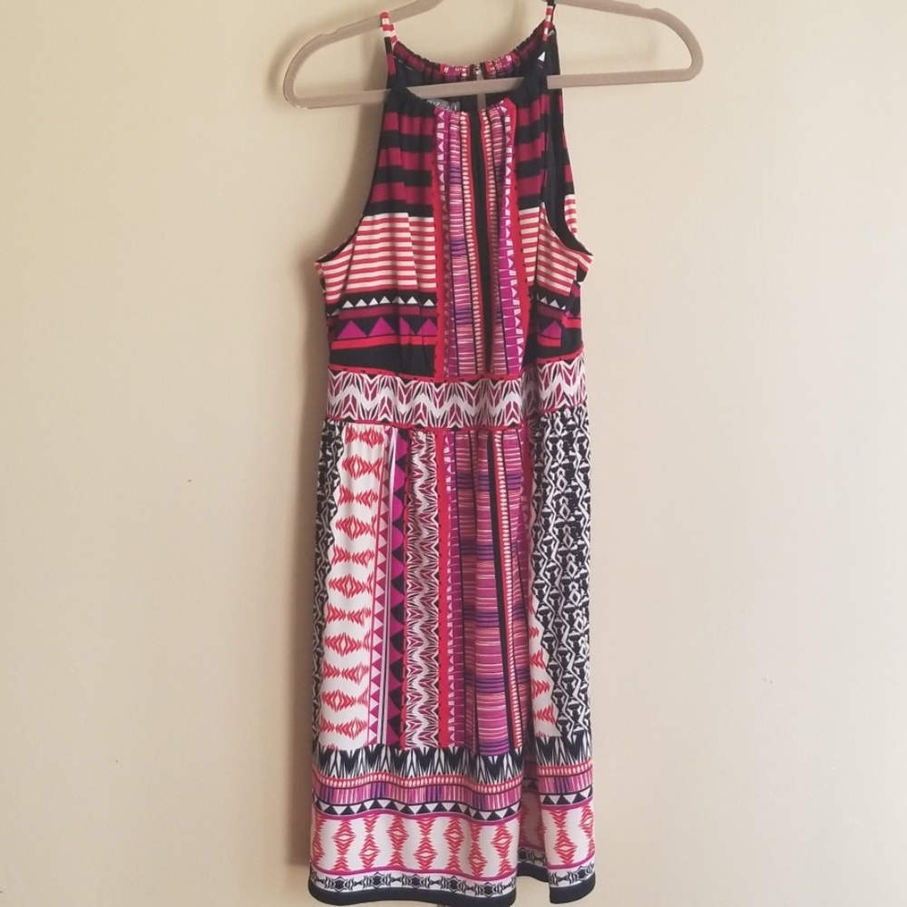 Pink and red dress